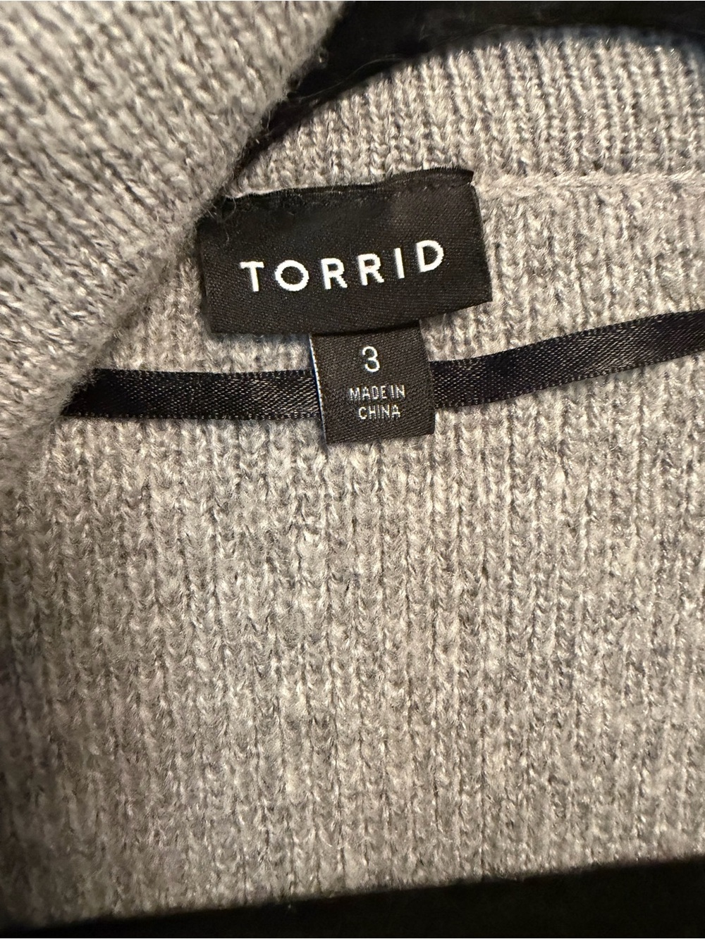 torrid Gray Ribbed Knit Cardigan - Picture 3 of 5